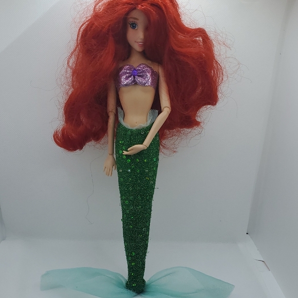 Disney Ariel Doll with Red Hair and Green Tail - Picture 1 of 7